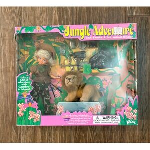 NIB Totsy Jungle Adventure Candee Doll with Lion Gorilla and Accessories Vintage